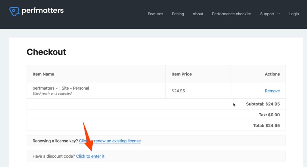 Bấm vào Click to enter it để mở ô nhập coupon giảm giá: