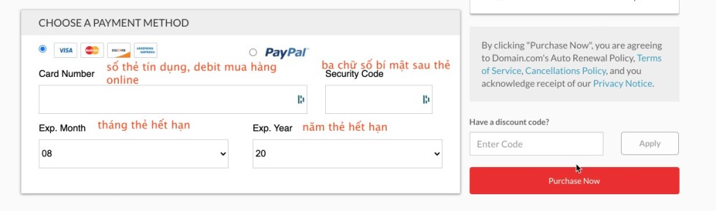 Đăng ký tên miền với Domain.com